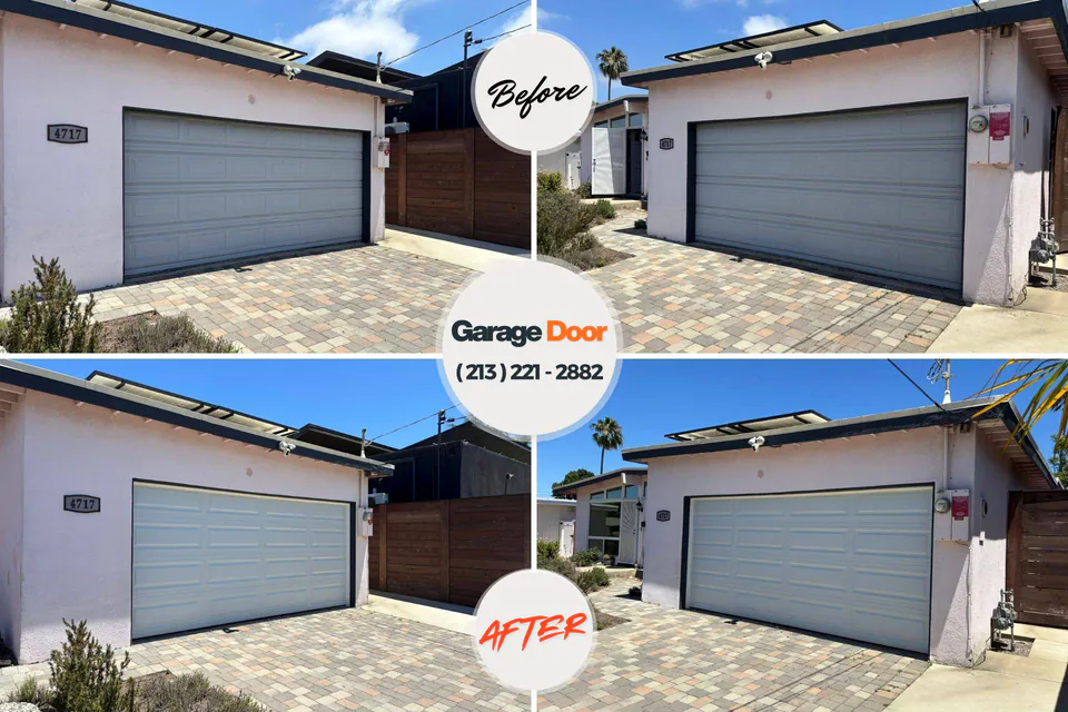 Before and after: garage door repair Jacksonwald, PA